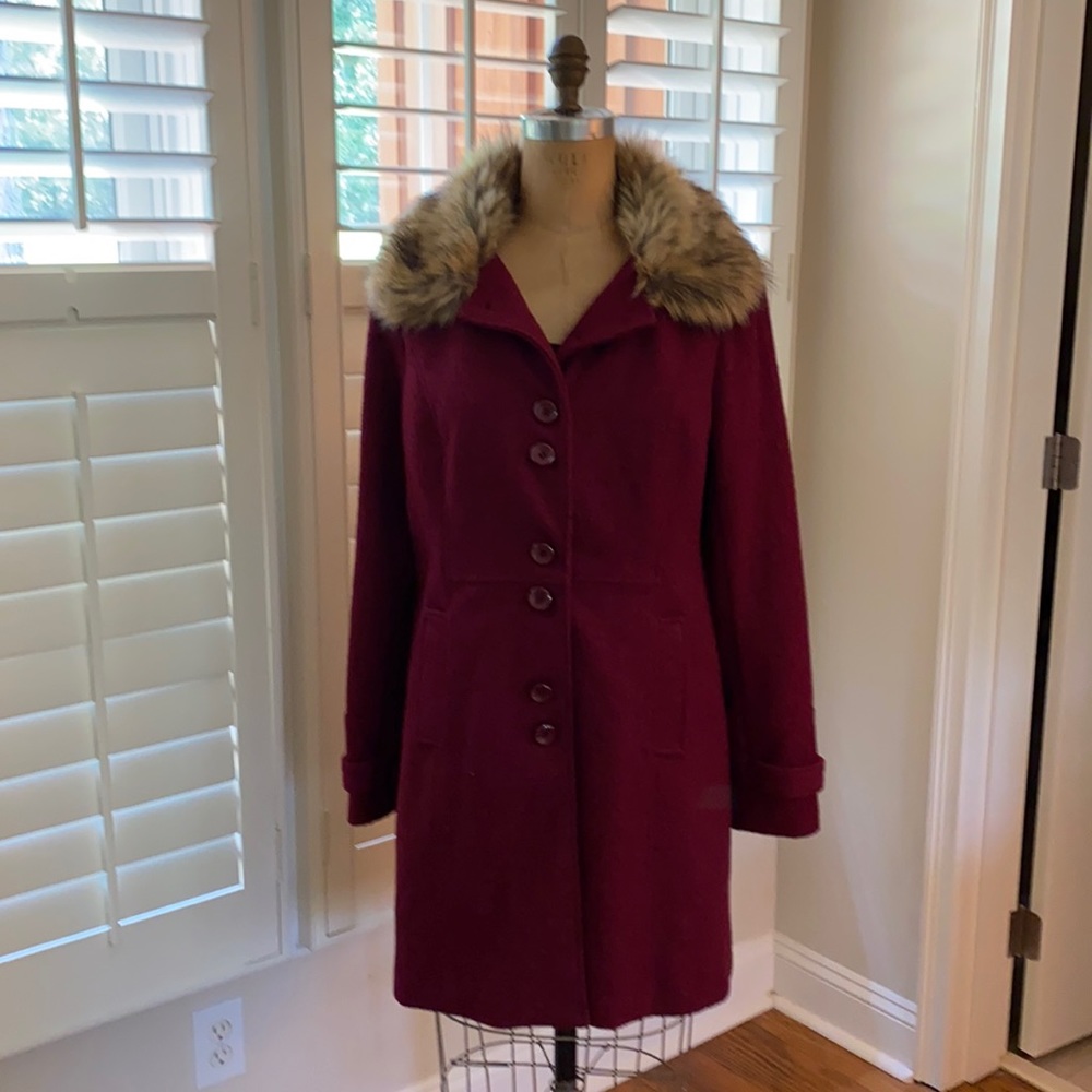 Vintage style Sugar hill Burgundy Lucy Coat NWT